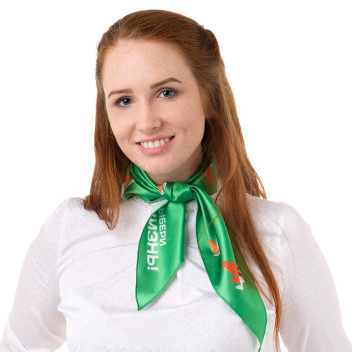 Косынка атласная с полной запечаткой