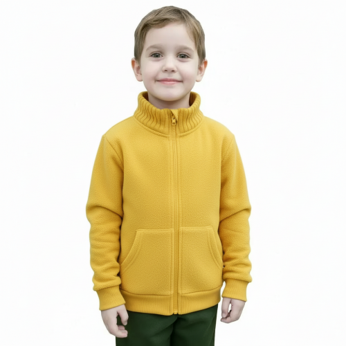 Толстовка без капюшона флисовая детская однотонная