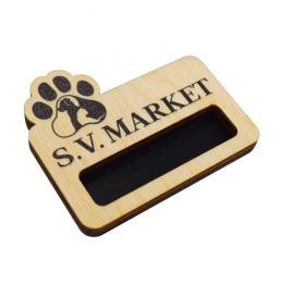 Бейдж с окном, 2-слойный пластик, гравировка