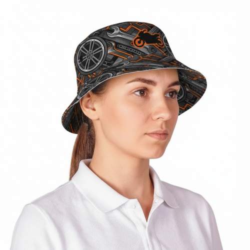 Панама без прошивки из габардина с полной запечаткой