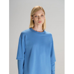 Футболка оверсайз с двойным рукавом Kosmos, синяя