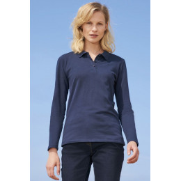 Рубашка поло женская с длинным рукавом Perfect LSL Women, оранжевая