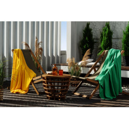 Флисовый плед Warm&Peace, зеленый