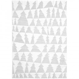 Плед «Танцующий лес», белый с серебристым