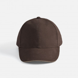 Бейсболка Buffalo, коричневая с бежевым