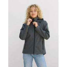 Куртка софтшелл с капюшоном женская Race Women, ярко-синяя (royal)