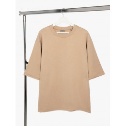 Футболка оверсайз унисекс Kosmos 2.0, бежевая