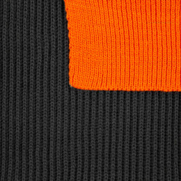 Шарф Snappy, темно-серый (антрацит) с оранжевым