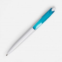 Ручка шариковая Bento, белая с голубым