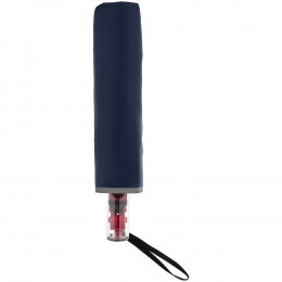 Зонт наоборот складной Futurum со светоотражающим кантом, темно-синий