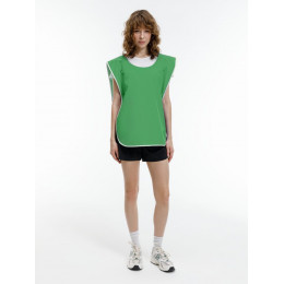 Манишка Member, зеленая с белым