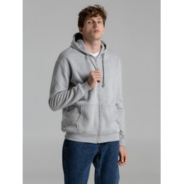 Толстовка на молнии с капюшоном Siverga Heavy 2.0, серый меланж