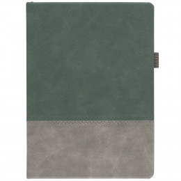 Ежедневник Horizon, недатированный, серый с зеленым