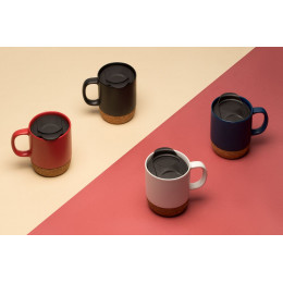 Кружка с пробковой подставкой Corky Walk, синяя