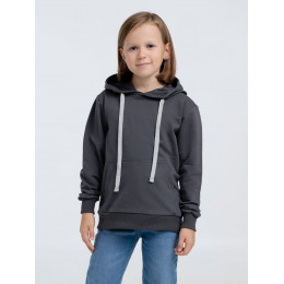 Толстовка с капюшоном детская Kirenga Kids, темно-серая (графит)
