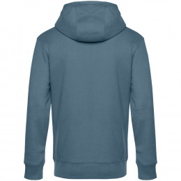 Толстовка с капюшоном унисекс King, серо-синяя