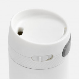 Термостакан X1 с цветной кнопкой, белый с серым