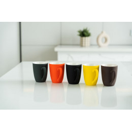 Кружка Good Morning с покрытием софт-тач, ver.2, оранжевая