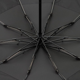 Зонт обратного сложения twoGether с двойным куполом, черный