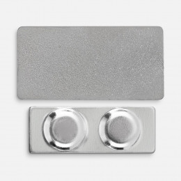 Значок Magnet Matto, серебристый глянцевый