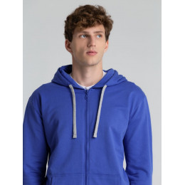 Толстовка на молнии с капюшоном Unit Siverga , ярко-синяя