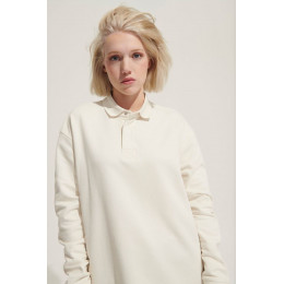 Рубашка поло оверсайз с длинным рукавом Heritage, темно-синяя