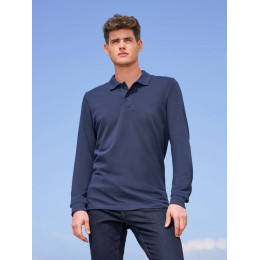 Рубашка поло мужская с длинным рукавом Perfect LSL Men, белая