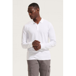 Рубашка поло унисекс с длинным рукавом Planet LSL, черный меланж