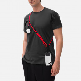 Шнурок для телефона OmniHold, красный