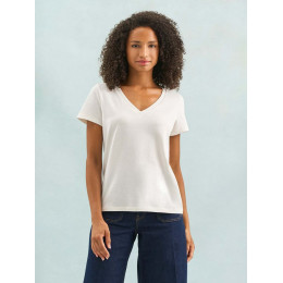 Футболка женская Regent Women с V-образным вырезом, молочно-белая