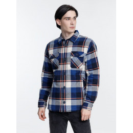 Куртка-рубашка оверсайз унисекс Noah, синяя