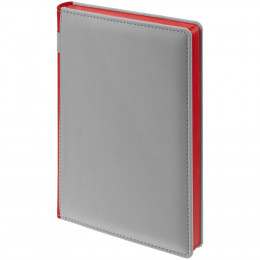 Ежедневник Spain Shall на заказ, недатированный, серый с красным