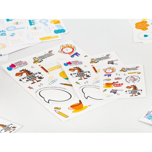 Наклейки бумажные Sticker Pack на заказ, S