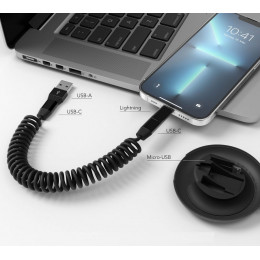 Кабель Vonmahlen Allroundo Eco для быстрой зарядки, черный