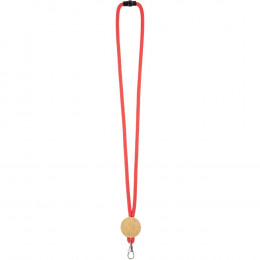 Шнурок для бейджа Tube Wood, красный