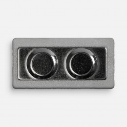 Значок Magnet Matto, серебристый глянцевый