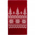 Шарф Elnik, красный с молочно-белым