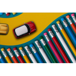 Карандаш простой Hand Friend с ластиком, голубой