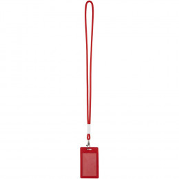 Шнурок для бейджа Tube Metal, красный