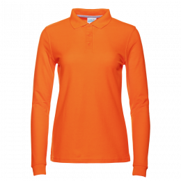Рубашка поло женская STAN длинный рукав хлопок/полиэстер 185, 04SW